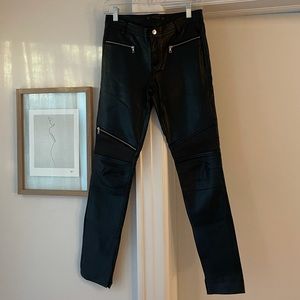 Zara Faux Leather Moto Pant